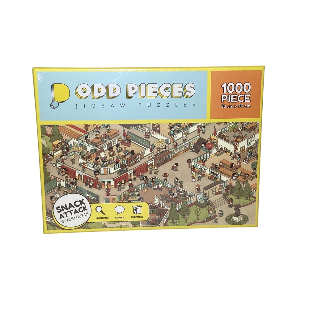 Odd Pieces Snack Attack Mystery Jigsaw Puzzle 1000 Piece Nho Huy Le New Sealed